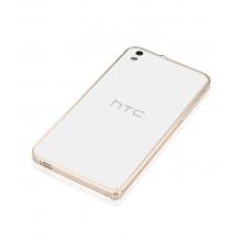 Метален бъмпер / Bumper за HTC Desire 816 - златист