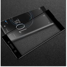 3D full cover Tempered glass screen protector Sony Xperia XA1 / Извит стъклен скрийн протектор Sony Xperia XA1 - черен
