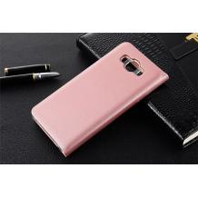 Кожен калъф Flip тефтер S-view за Samsung Galaxy J7 2016 J710 - Rose Gold
