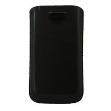 Кожен калъф с издърпване за HTC  Sensation XL - черен
