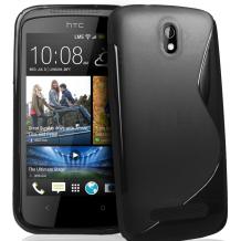 Силиконов калъф / гръб / ТПУ S-Line за HTC Desire 500 - черен