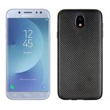 Луксозен силиконов калъф / гръб / TPU за Samsung Galaxy J5 2017 J530 - черен / carbon