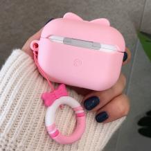 Силиконов калъф за AirPods Pro - Pink Ducky