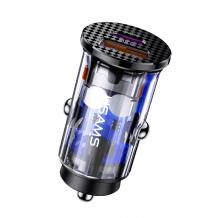 Универсално зарядно за кола USAMS US-CC127 42.5W USB 22.5W+PD 20W Mini Fast Car Charger