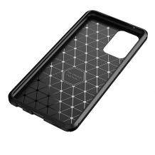 Луксозен силиконов калъф / кейс / TPU Auto Focus Case за Samsung Galaxy A52 / A52 5G - черен / Carbon