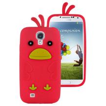 Силиконов гръб / калъф / TPU 3D за Samsung Galaxy S4 i9500 / Samsung S4 i9505 - Angry Bird червен