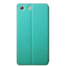 Кожен калъф Flip тефтер Flexi със стойка за Sony Xperia M5 - зелен