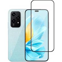 5D full cover Tempered glass Full Glue screen protector Honor 200 Lite / Извит стъклен скрийн протектор с лепило от вътрешната страна за Honor 200 Lite - черен кант
