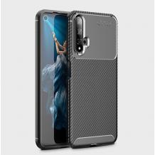 Луксозен силиконов калъф / гръб / TPU Auto Focus за Huawei Honor 20 - черен / Carbon