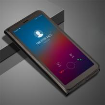 Луксозен кожен калъф Active Flip Cover за Huawei Honor 9 Lite - черен