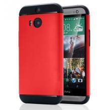Луксозен твърд гръб Vennus Case за HTC One M8 - червен