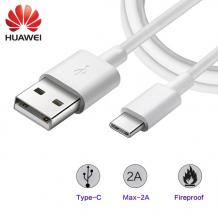 Оригинален USB кабел Type-C за Huawei P Smart Z / Y9 Prime 2019 - бял