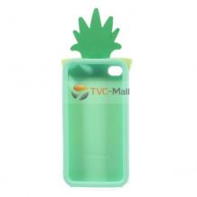 Силиконов калъф / гръб / TPU 3D за Apple iPhone 4 / iPhone 4S - Pineapple / жълт ананас