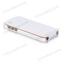 Луксозен кожен калъф тип Flip тефтер HOCO за Apple iPhone 5 / iPhone 5S / iPhone SE - бял