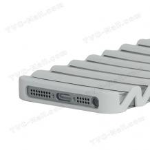 Заден предпазен твърд гръб за Apple iPhone 5 - 3D стълба бял