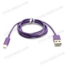 USB кабел за Apple iPhone 5 / 5S / 5C / iPhone 6 - лилав