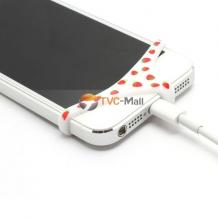 Силиконово бельо за мобилен телефон за Apple iPhone 4 / iPhone 4S - бял на ягоди