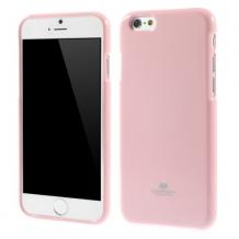 Луксозен силиконов калъф / гръб / TPU Mercury GOOSPERY Jelly Case за Apple iPhone 6 4.7" - розов