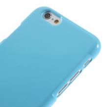 Луксозен силиконов калъф / гръб / TPU Mercury GOOSPERY Jelly Case за Apple iPhone 6 4.7" - светло син