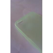 Ултра тънък силиконов гръб / TPU за Apple iPhone 4 / 4s - зелен / прозрачен / мат
