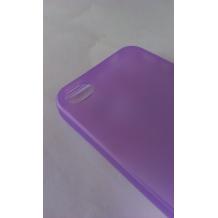 Ултра тънък силиконов гръб / TPU за Apple iPhone 4 / 4s - лилав / прозрачен / мат