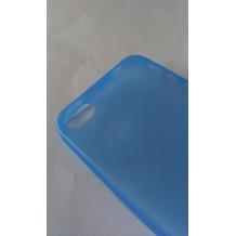Ултра тънък силиконов гръб / TPU за Apple iPhone 4 / 4s - син прозрачен / мат