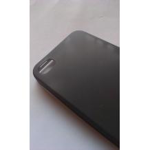 Ултра тънък силиконов гръб / TPU за Apple iPhone 4 / 4s - черен прозрачен / мат