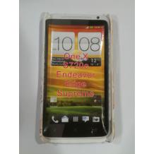Заден предпазен капак за HTC One X S720e / бяло и бежово
