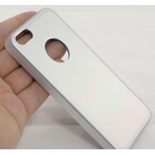 Луксозен заден предпазен капак Apple iPhone 5 - бял с прозрачен кант
