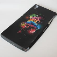 Силиконов калъф / гръб / TPU за Sony Xperia Z2 - черен с цветя