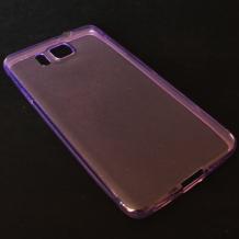 Ултра тънък силиконов калъф / гръб / TPU Ultra Thin за Samsung Galaxy Alpha G850 - лилав / прозрачен