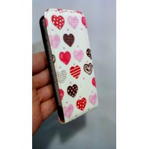 Кожен калъф Flip тефтер за Apple iPhone 5 / 5S - Heart