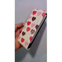 Кожен калъф Flip тефтер за Apple iPhone 5 / 5S - Heart