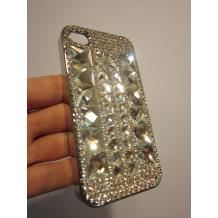 Луксозен заден предпазен капак с камъни за Apple Iphone 4 / 4S