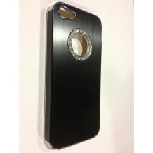 Оригинален заден предпазен капак за Apple iPhone 5 -  черен с камъни