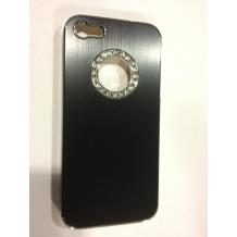 Оригинален заден предпазен капак за Apple iPhone 5 -  черен с камъни