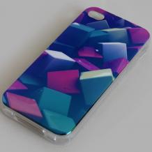 Силиконов калъф / гръб / TPU за Apple iPhone 4 / iPhone 4S - цветни кубове / cubes