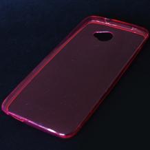 Ултра тънък силиконов калъф / гръб / TPU Ultra Thin за HTC One M7 - червен