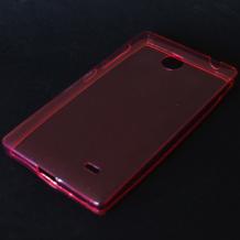Ултра тънък силиконов калъф / гръб / TPU Ultra Thin за Nokia X Dual - розов / прозрачен
