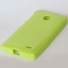 Силиконов калъф / гръб / TPU за Nokia X Dual - зелен / гланц