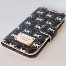 Кожен калъф Flip тефтер Mopal със стойка за Samsung Galaxy S4 I9500 / Samsung S4 I9505 - Michael Kors / черен