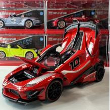 Метална кола с отварящи се врати капаци светлини и звуци Ferrari FXX K Corse Clienti 1:24
