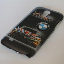 Заден предпазен твърд гръб / капак / за Samsung Galaxy S4 mini i9190 / i9192 / i9195 - черен / BMW