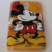 Заден предпазен твърд гръб / капак / за Samsung Galaxy S4 mini i9190 / i9192 / i9195 - жълт / Mickey Mouse