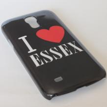 Заден предпазен твърд гръб / капак / за Samsung Galaxy S4 mini i9190 / i9192 / i9195 - черен / I Love ESSEX