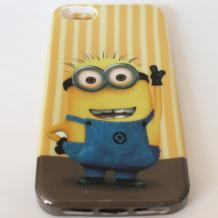 Силиконов калъф / гръб / TPU за Apple iPhone 5 / iPhone 5S - жълт / Despicable me / Миньоните