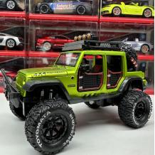 Метален джип с отварящи се капаци светлини и звуци Jeep Rubicon 1:24