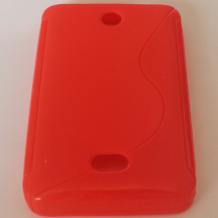Силиконов калъф / гръб / TPU S-Line за Nokia Asha 501 / Nokia Asha 501 Dual - червен