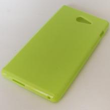 Силиконов калъф / гръб / TPU за Sony Xperia M2 - зелен / гланц