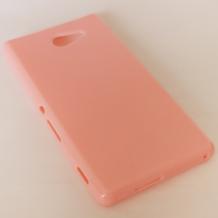 Силиконов калъф / гръб / TPU за Sony Xperia M2 - розов / гланц